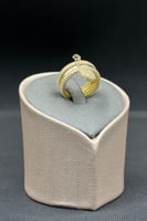 دبلة مشبك ذهب تصميم الماس عيار 18 وزن 5.6 جرام