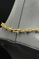 عقد مع اسوارة جنزير ذهب تصميم الماس عيار 21 وزن 27...