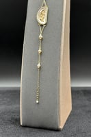 اسوارة شناف ذهب مع لؤلؤ عيار 18 وزن 2.15 جرام