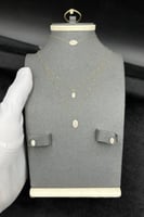 طقم ذهب ناعم عيار 18 ثنائية الرقي وزن 2.3 جرام