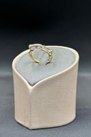 خاتم جنزير ذهب تصميم الماس عيار 18 وزن 1.5 جرام