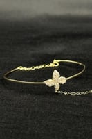 كف اطفال وردة ذهب تصميم الماس عيار 18 وزن 1.6 جرام