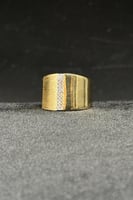 خاتم ذهب تصميم الماس عيار 18 وزن 3 جرام