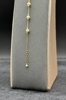 اسوارة اشناف ذهب مع لؤلؤ عيار 18 وزن 2.3 جرام