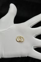 حلق ذهب صافي عيار 18 وزن 0.9 جرام