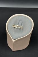 خاتم ذهب تصميم الماس عيار 18 وزن 1.3 جرام