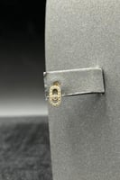 طقم دورين مستطيل ذهب تصميم الماس عيار 18 وزن 2.2 ج...