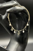 اسوارة اطفال نص سلسال شكل فراشة ذهب مع لؤلؤ