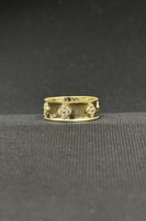 دبلة وردة ذهب تصميم الماس عيار 18 وزن 3جرام