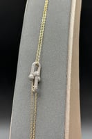 اسوارة شوطين جنزير ذهب تصميم الماس عيار 18 وزن 4.7...