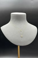 عقد دورين زهرة ذهب تصميم الماس عيار 18 وزن 0.8 جرا...