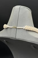 عقد لؤلؤ كور مع ذهب بالأطراف عيار 18 وزن 4.7 جرام