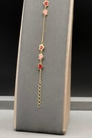 اسوارة قلوب ذهب صافي ملون عيار 18 وزن 1.9 جرام