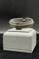 اسوارة مع خاتم ذهب تصميم الماس عيار 18 وزن 6.4 جرا...