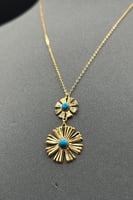 عقد رموش ذهب نازل ثنائي عيار 21 متعدد الاوان وزن م...