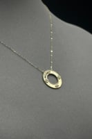 عقد دائري ذهب تصميم الماس