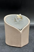 خاتم وردة ذهب تصميم الماس عيار 18 وزن 0.9 جرام