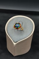 خاتم ذهب تصميم هندي عيار 21 وزن 1.6 جرام