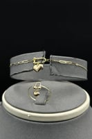 طقم قلب ذهب صافي عيار 18 وزن 3.8 الى 3.9 جرام