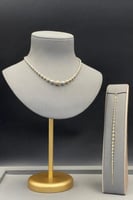 عقد و اسوارة كور ذهب صافي عيار 18 وزن 9.5 جرام