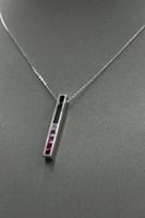 عقد مستطيل مع فصوص ملونة ذهب تصميم الماس