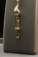 اسوارة جنزير مع دمعات ذهب صافي