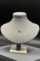 عقد ذهب عيار 18 تصميم دمعة صافية بوزن 3 جرام