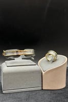 اسوارة مع خاتم ذهب صافي ايطالي عيار 18 وزن 18.9 جر...