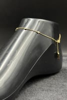 خلخال مستطيل ذهب تصميم الماس عيار 18 وزن 3.7 جرام