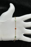 اسوارة وردات ذهب ملون ايطالي عيار 18 وزن 4.9 جرام