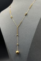 عقد كور مع سلسلة ذهب صافي عيار 21 وزن 1.5 جرام