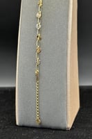 اسوارة جنزير مع دوائر ذهب صافي ايطالي عيار 18 وزن...