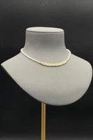 عقد ذهب مع لؤلؤ عيار 18 وزن 2 جرام