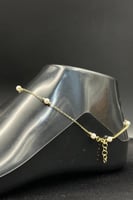 خلخال لؤلؤ مع ذهب عيار 18 وزن 1.4 جرام