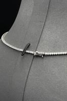 عقد تنس ذهب ابيض تصميم الماس عيار 18 وزن 11.2 جرام