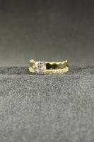 خاتم خلية ذهب مع فص سوليتير عيار 18 وزن من 1.8 الى...