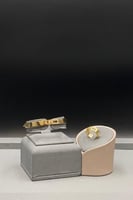 اسوارة مع خاتم ذهب تصميم الماس عيار 21 الوزن 17.3