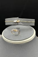 طقم ذهب تصميم الماس عيار 18 وزن 8.6 جرام