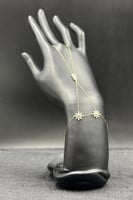 كف ذهب مع باقيت تصميم الماس عيار 18 وزن 1.2 جرام