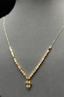 طقم خلية ذهب تصميم الماس عيار 18 وزن 6.1 جرام