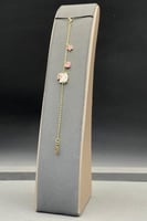 اسوارة اطفال على شكل قطة مع قلب ذهب ملون عيار 18 و...