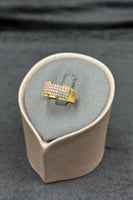 خاتم ذهب تصميم الماس عيار 21 وزن من 4.1 الى 4.2 جر...