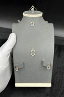 طقم ذهب ناعم عيار 18 حلقة الرقي وزن من 2.5 إلى 2.6...