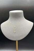 عقد دورين زهرة ذهب تصميم الماس عيار 18 وزن 0.8 جرا...