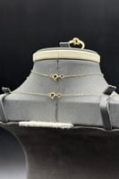 طقم ذهب تصميم الماس عيار 18 وزن 3.9 جرام