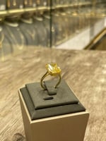 خاتم فص فانسي ذهب تصميم الماس