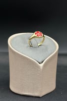 خاتم وردة ذهب ملون عيار 18 وزن من 1.6 الى 1.7 جرام