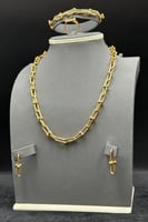 طقم جنزير ذهب صافي عيار 21 وزن 34.7 جرام