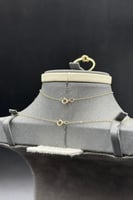 طقم ذهب صغير عيار 18 قوس النعومة وزن 2.7 جرام