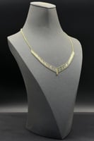 عقد السلالم ذهب صافي ايطالي عيار 18 وزن من 7.5 الى...